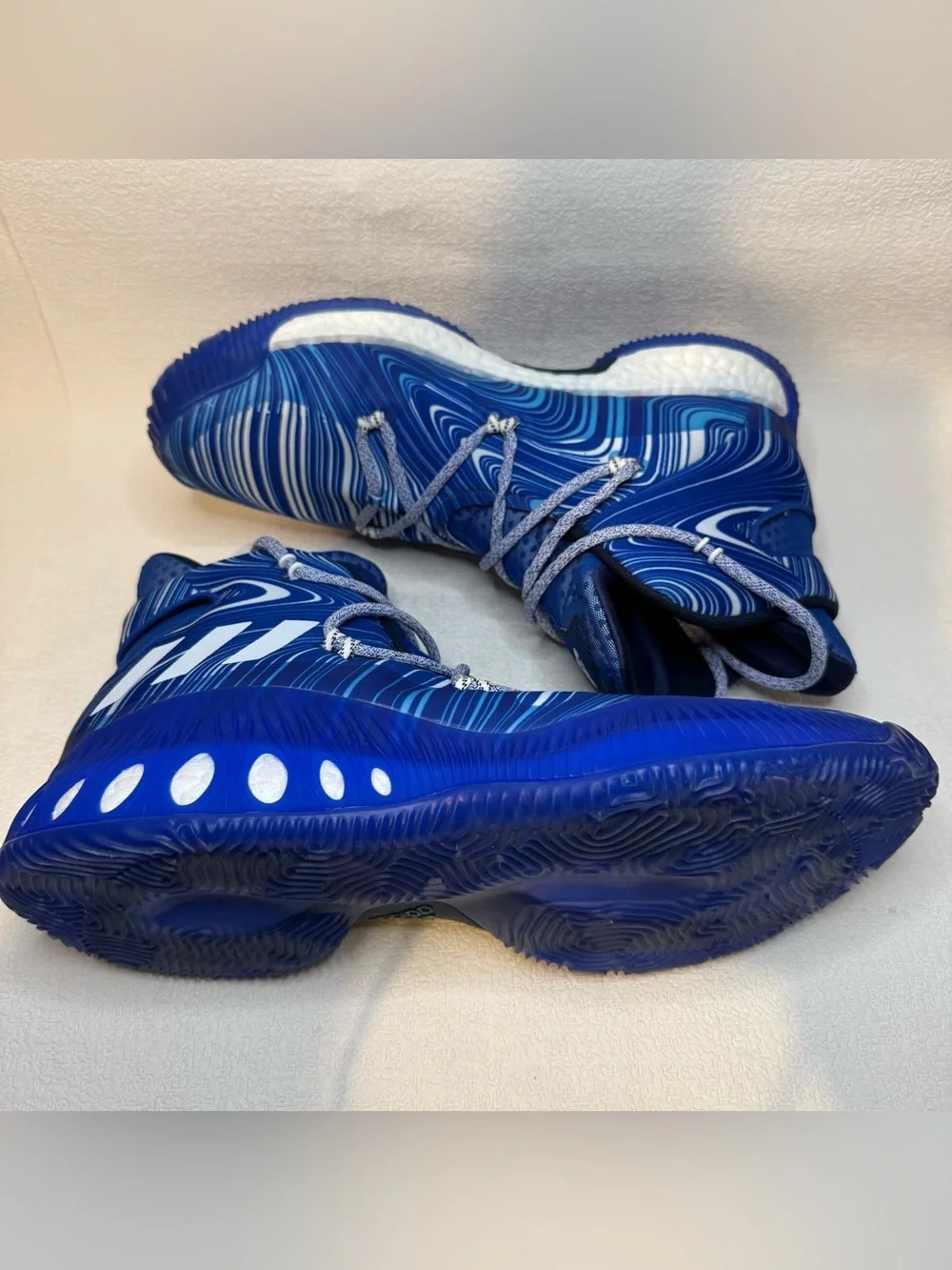 Adidas Crazy Explosive Boost Men’s 12.5 Blue Basketball Shoes B42419 NWOB